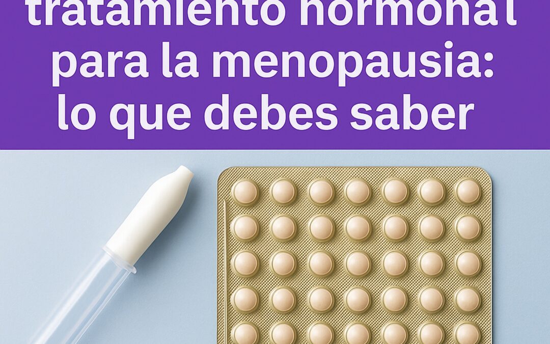 Blíster de pastillas y aplicador médico como representación del nuevo tratamiento hormonal aprobado por la FDA para la menopausia
