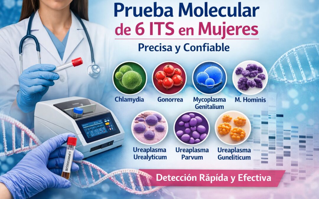 Prueba molecular por biología molecular para detectar 6 ITS en mujeres: clamidia, gonorrea, Mycoplasma genitalium, Mycoplasma hominis, Ureaplasma urealyticum y Ureaplasma parvum en Quito.