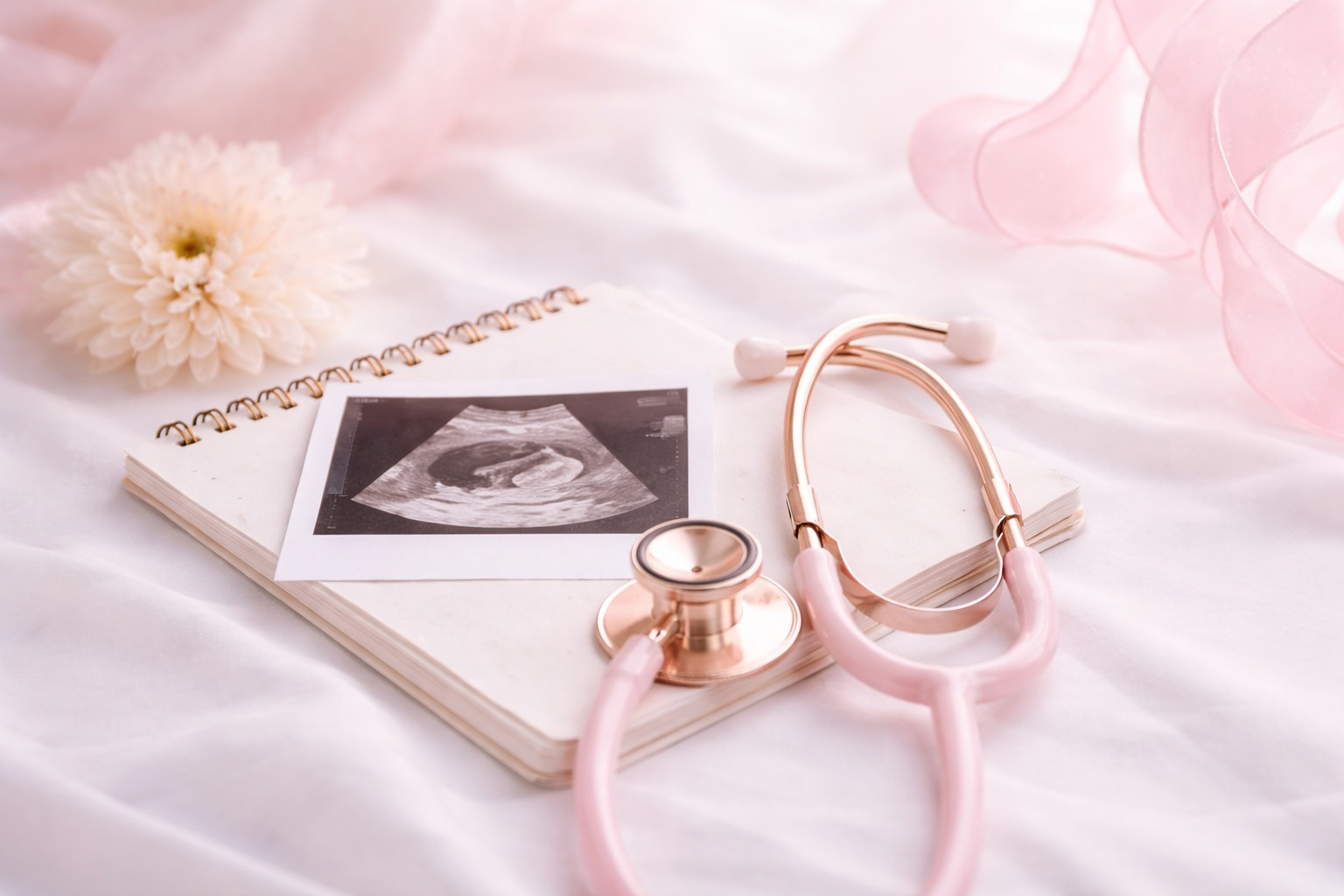 Temas de salud femenina en Quito Imagen destacada sobre temas de salud femenina con ecografía y estetoscopio en tonos suaves