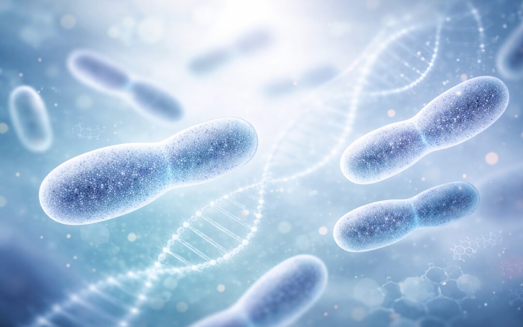 Ilustración médica de microbiología sobre Ureaplasma urealyticum y Ureaplasma parvum con enfoque en diagnóstico molecular